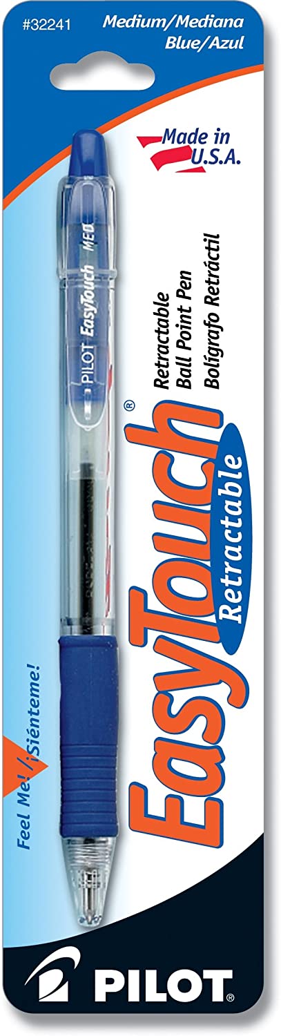 Pilot pen ballpoint eztch retractable fin blu crd 32231 (072838322319)