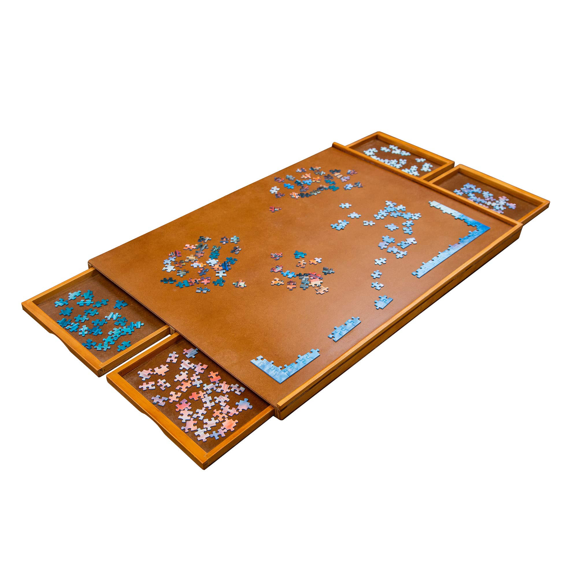 1000-Piece Puzzle Board | 23” x 31” Wooden Jigsaw Puzzle Table with 4 Removable