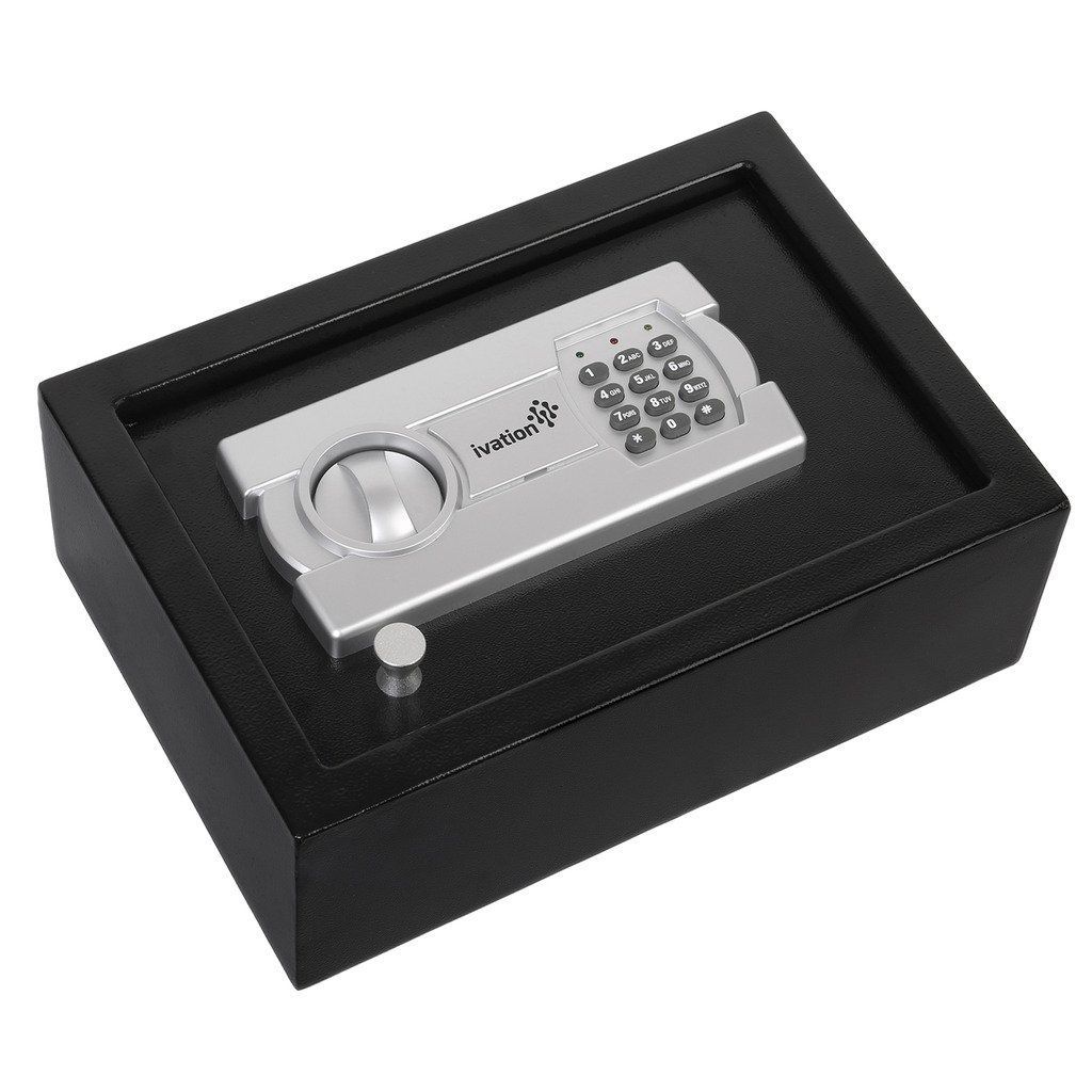 Ivation Electronic Gun Drawer Safe w/FullDigit Keypad & Override Keys